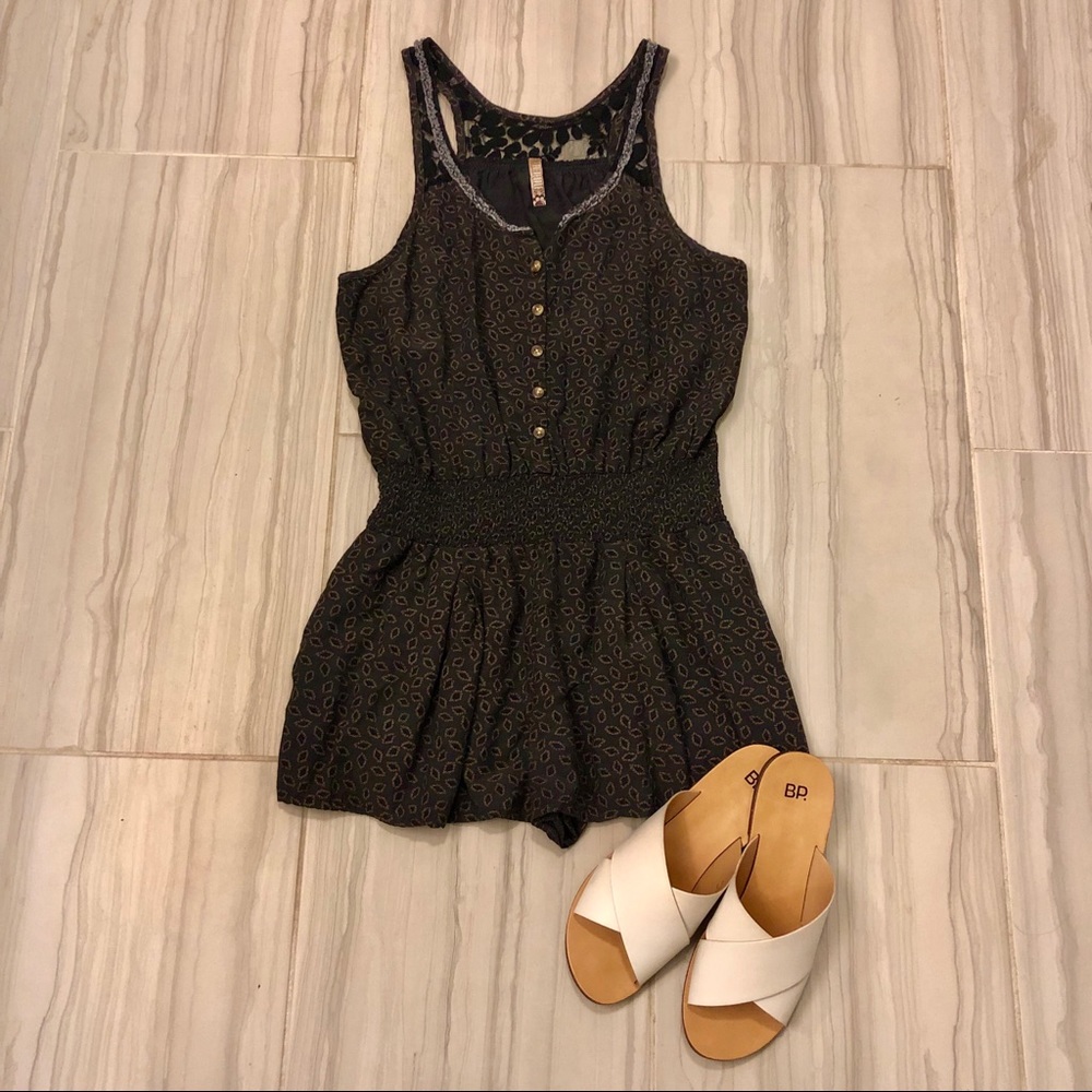 Free People Black Romper